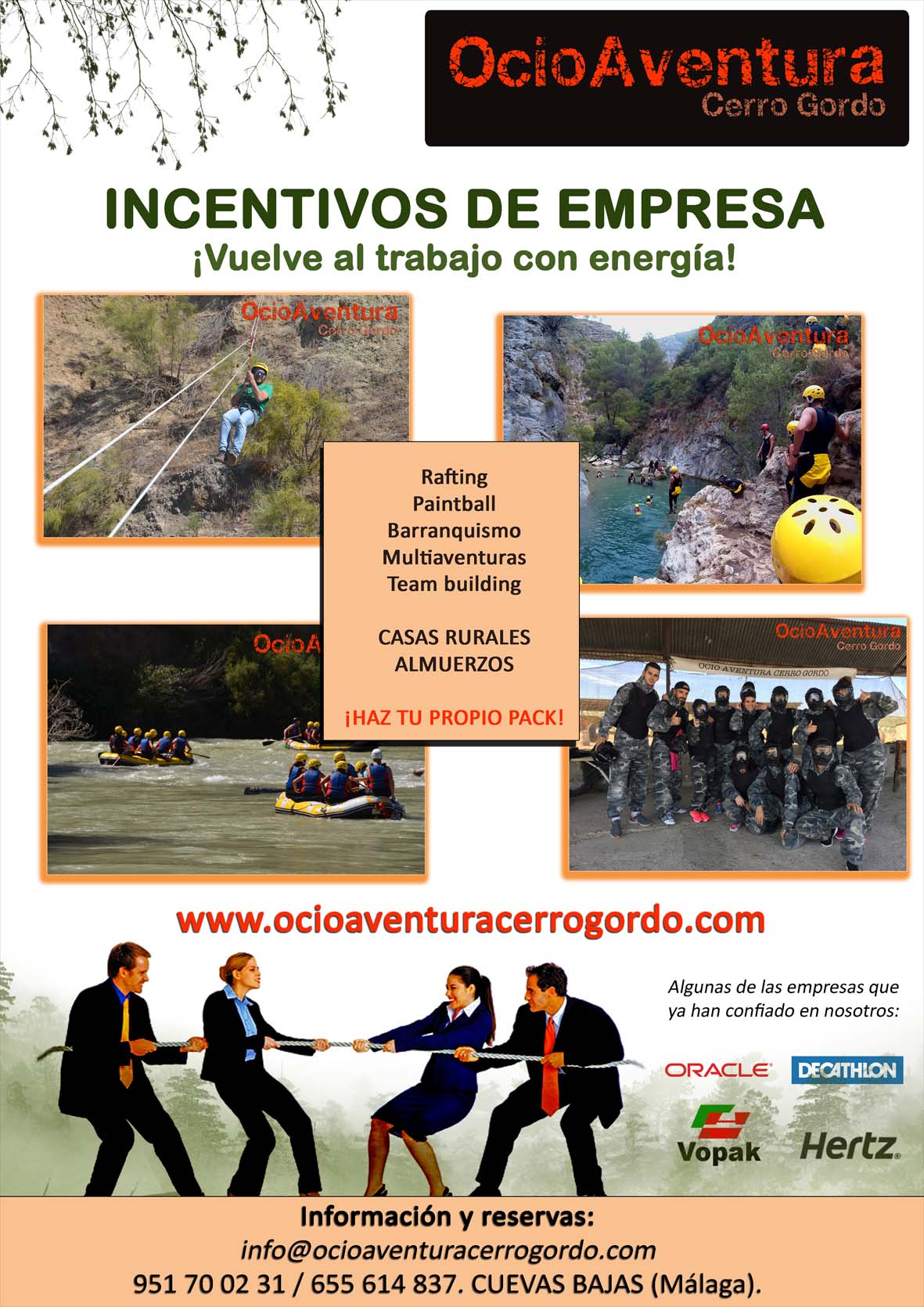 Incentivos de empresa aventura andalucia